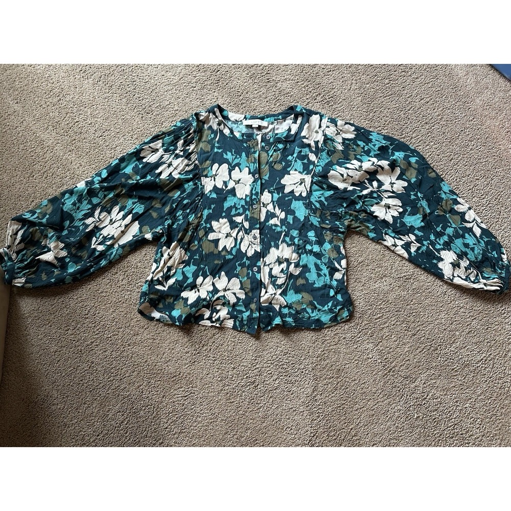 LOFT Gardenia Blouson‎ Sleeve Blouse; Size Large